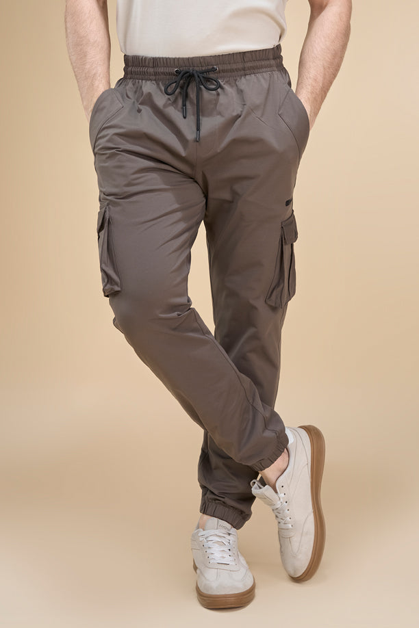 Men Cotex Regular Fit 2-Way Stretch Cargo Pants with Safari