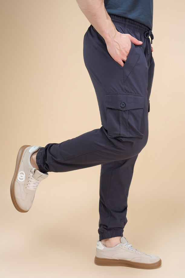 Men Cotex Regular Fit 2-Way Stretch Cargo Pants with Safari