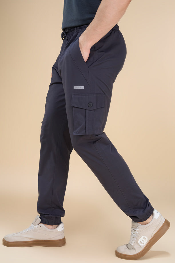 Men Cotex Regular Fit 2-Way Stretch Cargo Pants with Safari