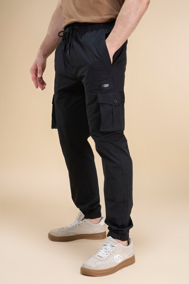 Men Cotex Regular Fit 2-Way Stretch Cargo Pants with Safari