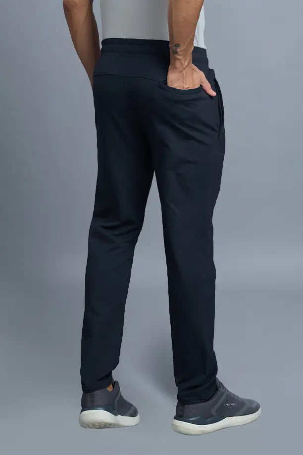 COTTON LYCRA TRACK - NAVY BLUE