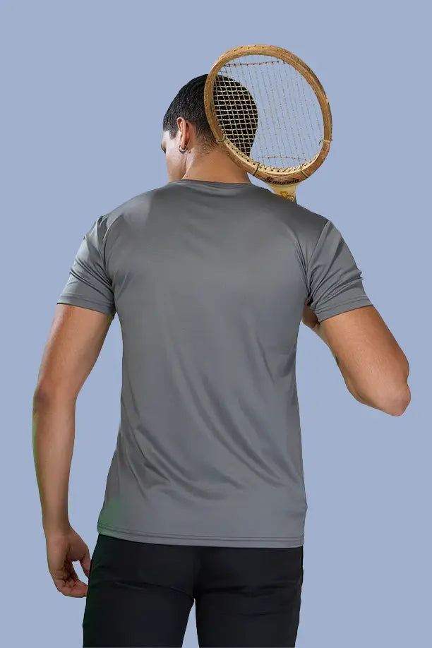 BUTTER LYCRA R-NECK T-SHIRT - ZACHO GREY