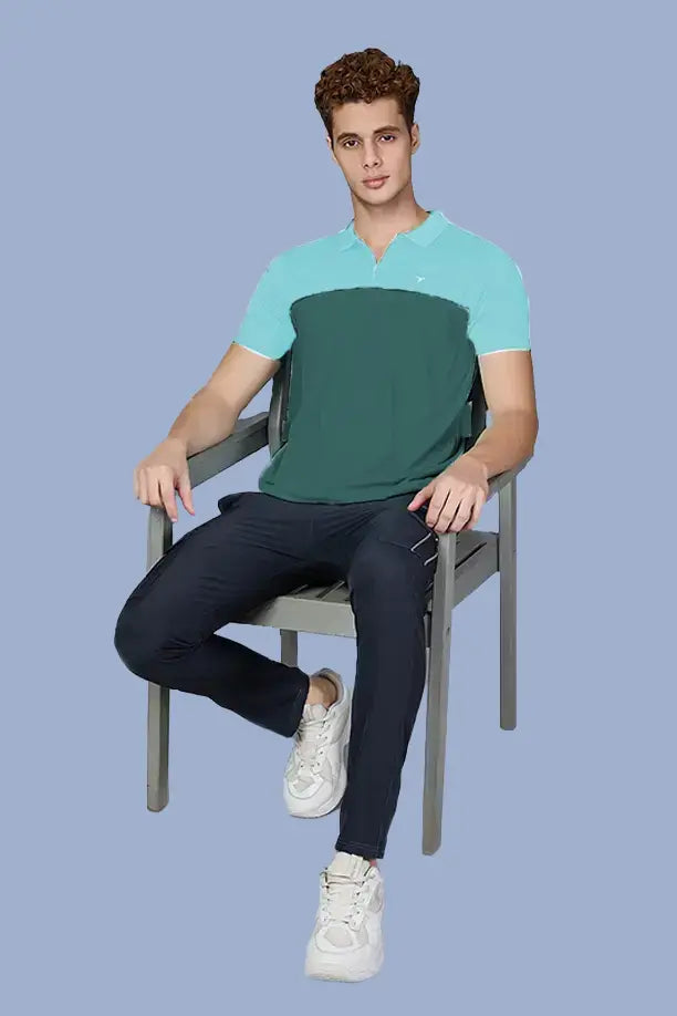 SPRING T SHIRT - LIGHT GREEN & BOTTLE GREEN