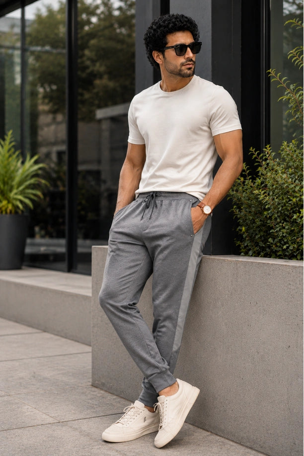 Men Cotton Zip Pocket Joggers with DRI FIT