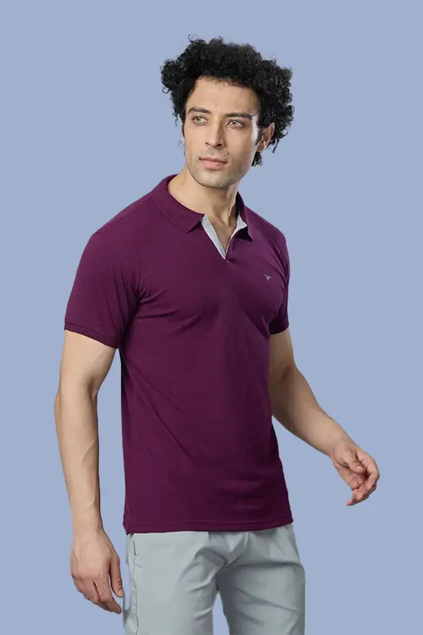 MATTY SLIM FIT T- SHIRT - ITALIAN PLUM
