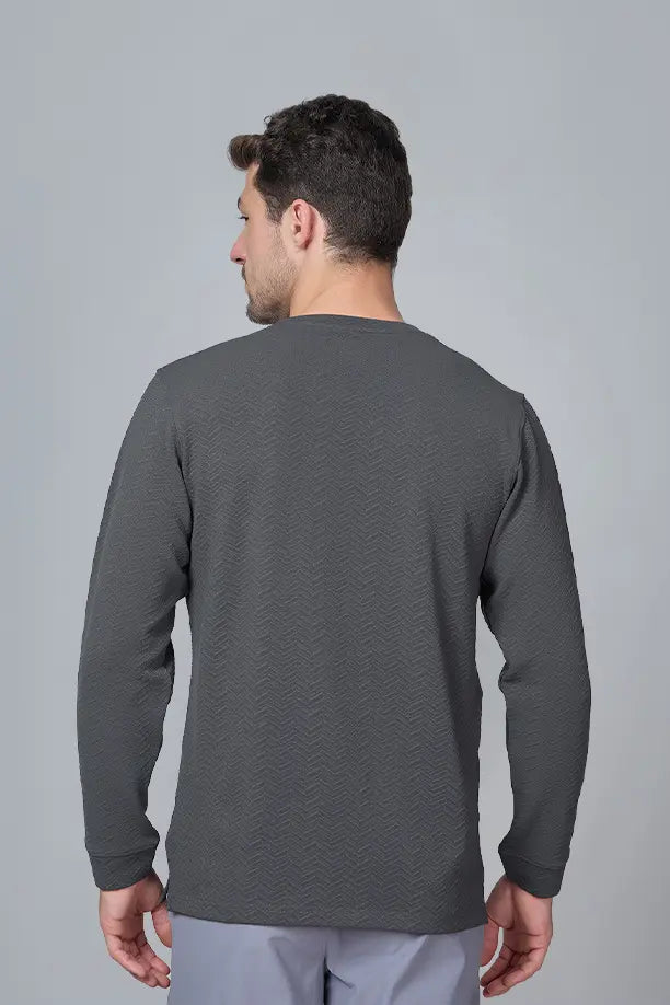 WAVE FULL SLEEVE TSHIRT- GREY