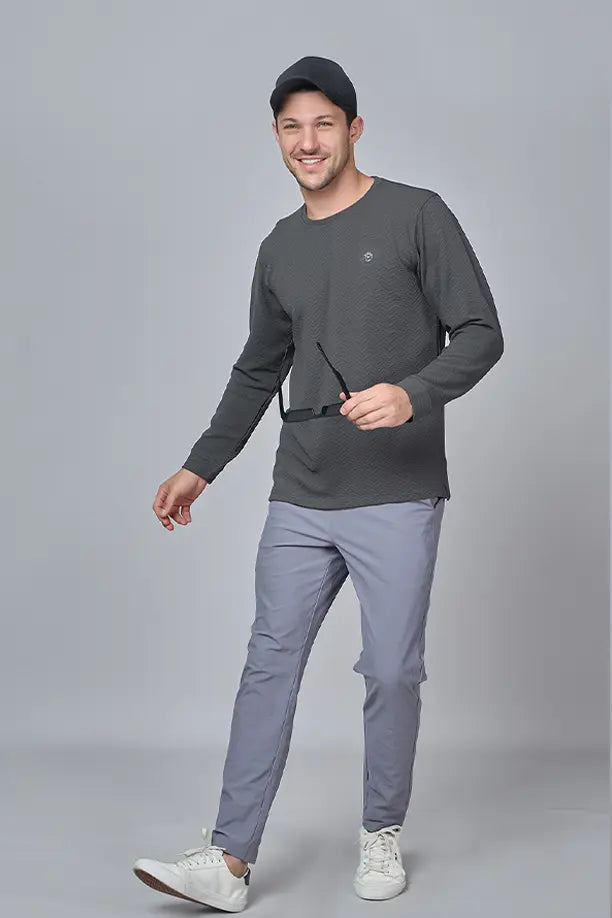 WAVE FULL SLEEVE TSHIRT- GREY