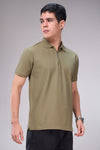 Men Cotton Blend Regular Fit Polo T-Shirt with Edge