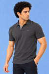 Men Slim Fit Polo T-Shirt with MATTY
