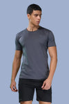 BUTTER LYCRA R-NECK T-SHIRT - DARK GREY