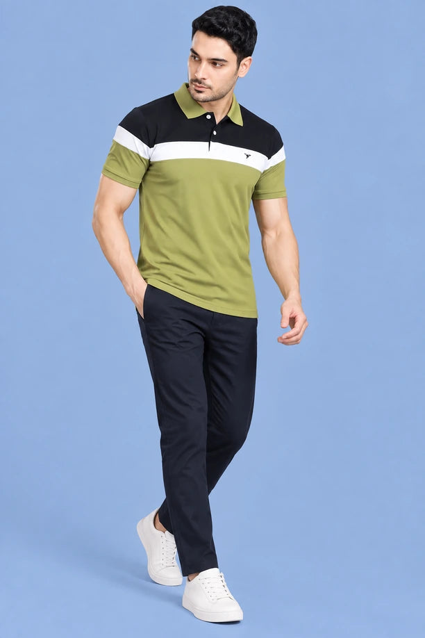 Men Trendy Slim Fit Polo T-Shirt with CRAZY