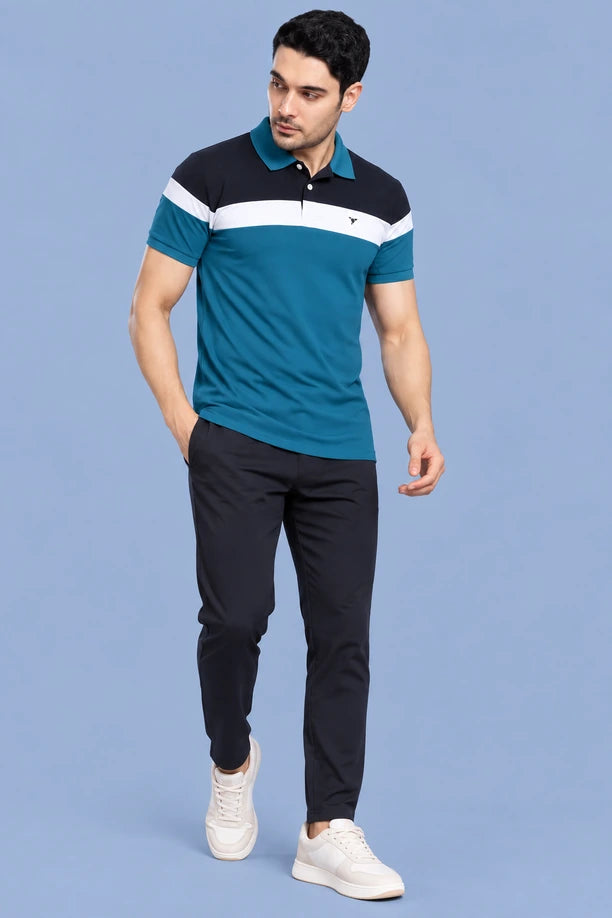 Men Trendy Slim Fit Polo T-Shirt with CRAZY