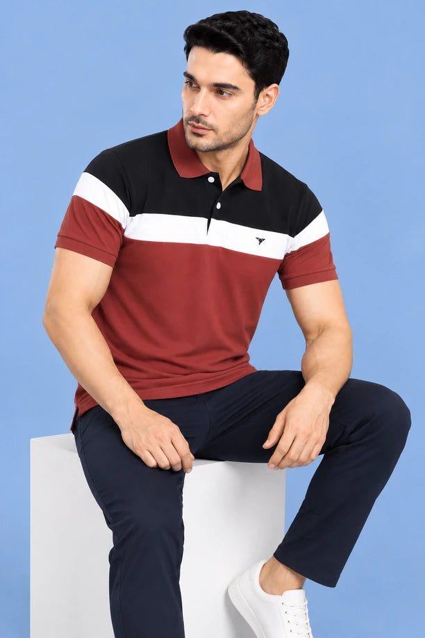 Men Trendy Slim Fit Polo T-Shirt with CRAZY