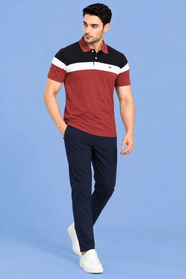 Men Trendy Slim Fit Polo T-Shirt with CRAZY
