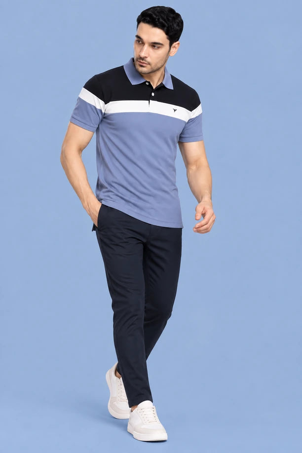 Men Trendy Slim Fit Polo T-Shirt with CRAZY