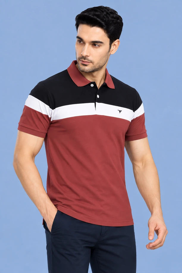 Men Trendy Slim Fit Polo T-Shirt with CRAZY