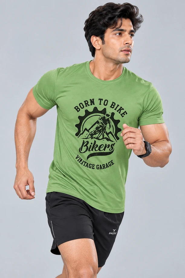 Men Printed Regular Fit Round Neck T-Shirt