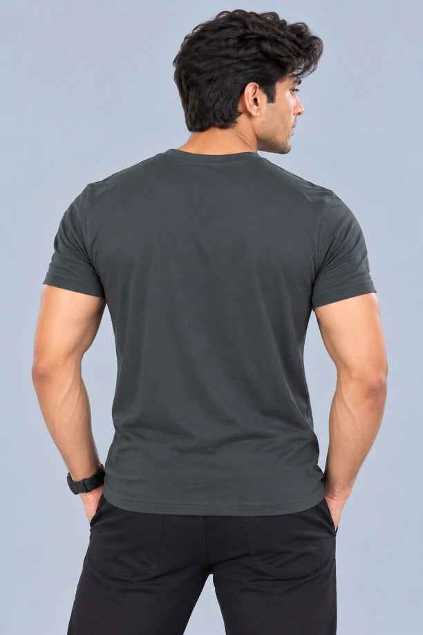 Men Printed Regular Fit Round Neck T-Shirt