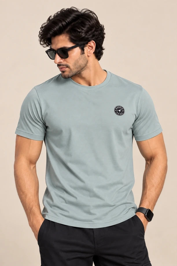 Men Slim Fit Crew Neck Tee