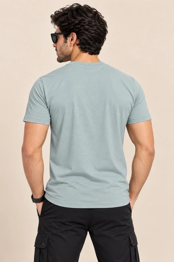 Men Slim Fit Crew Neck Tee