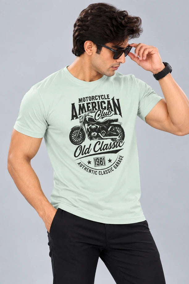 Men Printed Regular Fit Round Neck T-Shirt