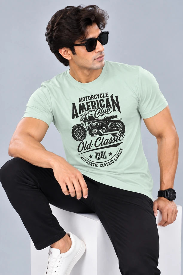 Men Printed Regular Fit Round Neck T-Shirt