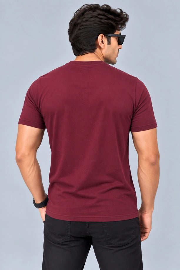 Men Printed Regular Fit Round Neck T-Shirt