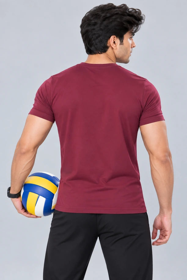 Men Printed Regular Fit Round Neck T-Shirt