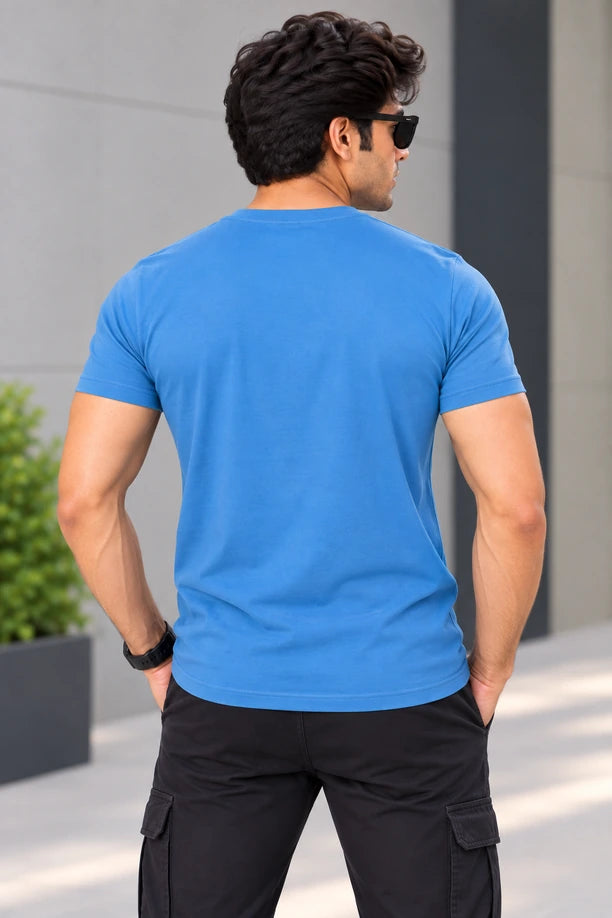 Men Printed Regular Fit Round Neck T-Shirt