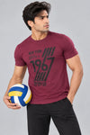 Men Printed Regular Fit Round Neck T-Shirt
