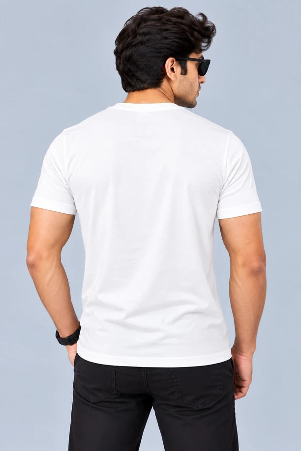 Men Printed Regular Fit Round Neck T-Shirt