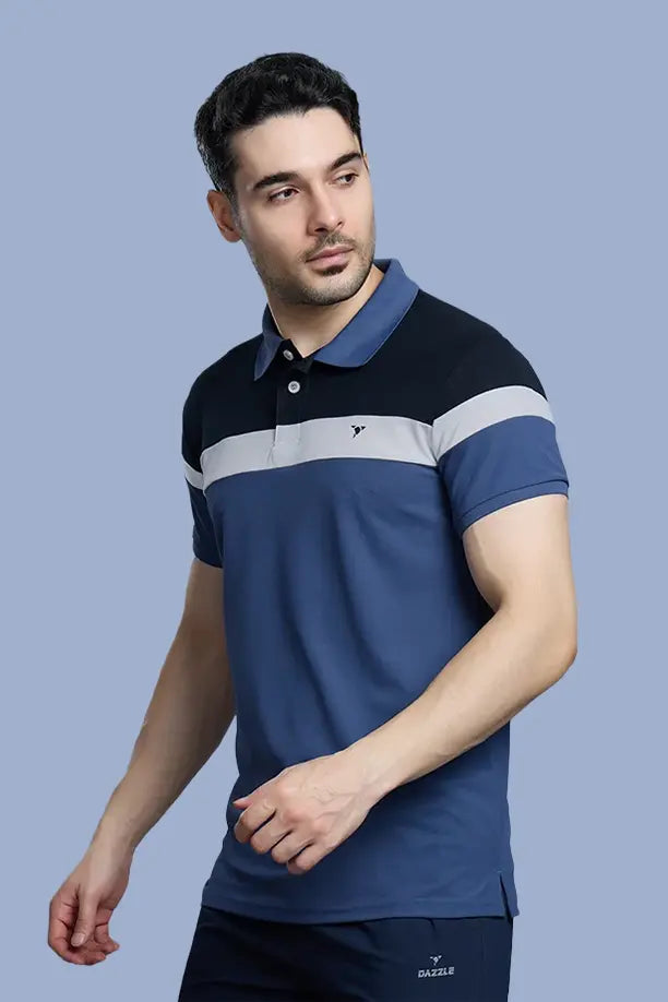 CRAZY MATTY TRENDY T-SHIRT - BLUEGREY