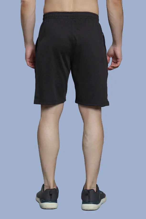 LONG SHORT PLAIN PC SPCL - MELANGE BLACK