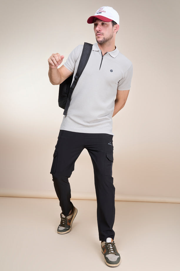 TANGY HALF TSHIRT | LIGHT GREY