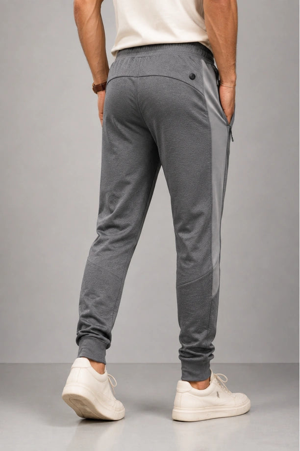 Men Cotton Zip Pocket Joggers with DRI FIT