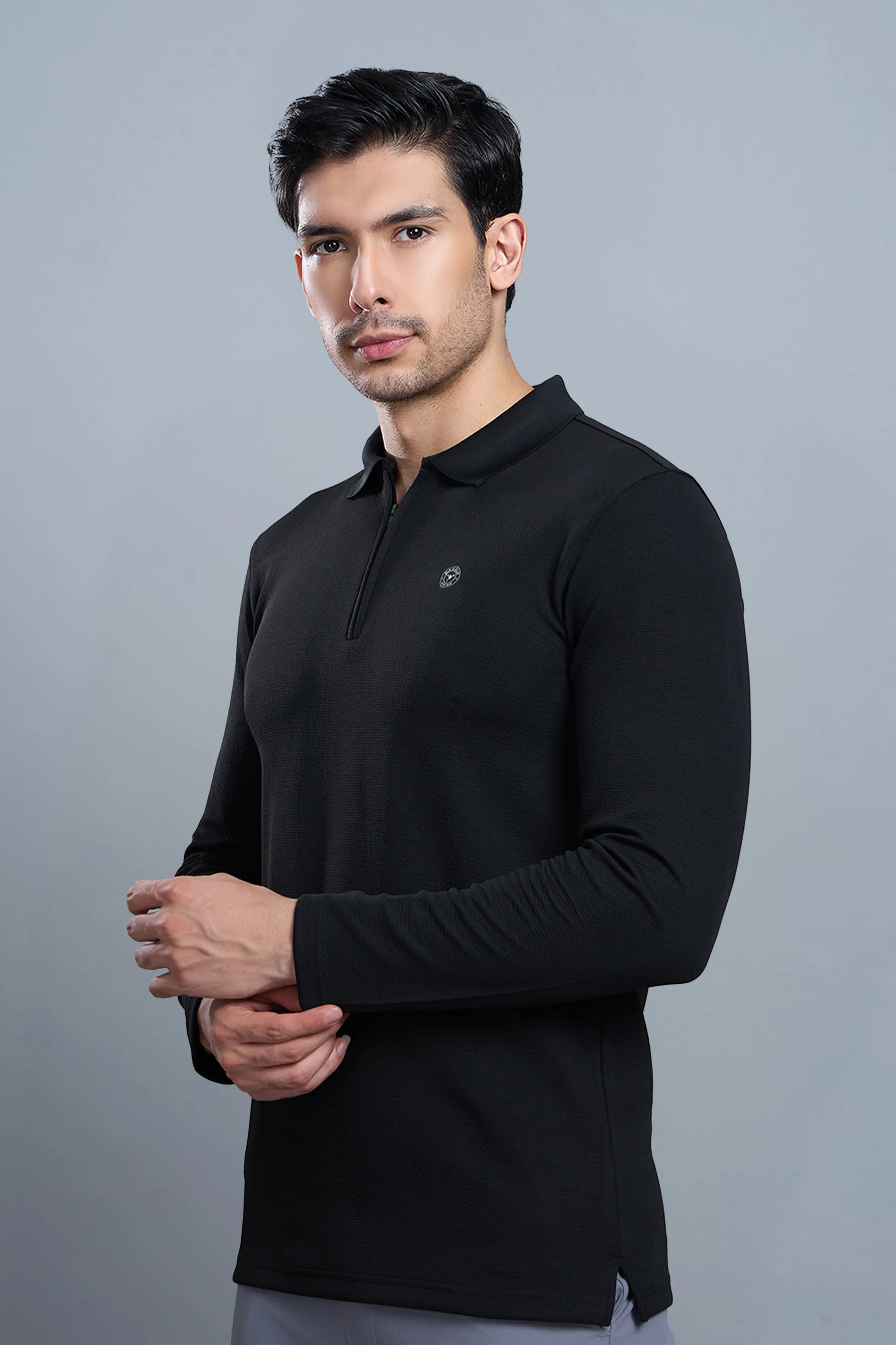 TANGY FULL SLEEVE TSHIRT - BLACK