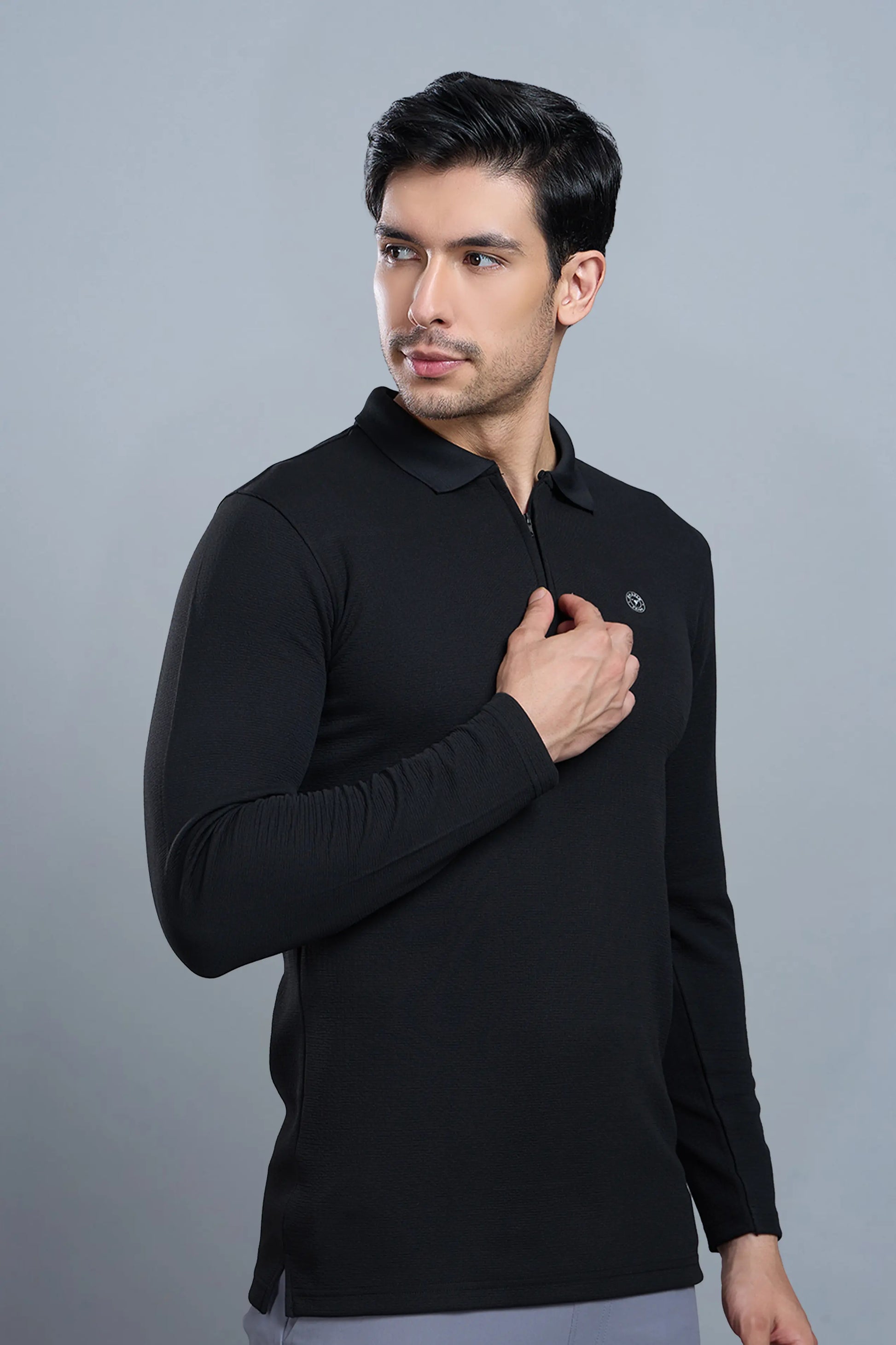 TANGY FULL SLEEVE TSHIRT - BLACK