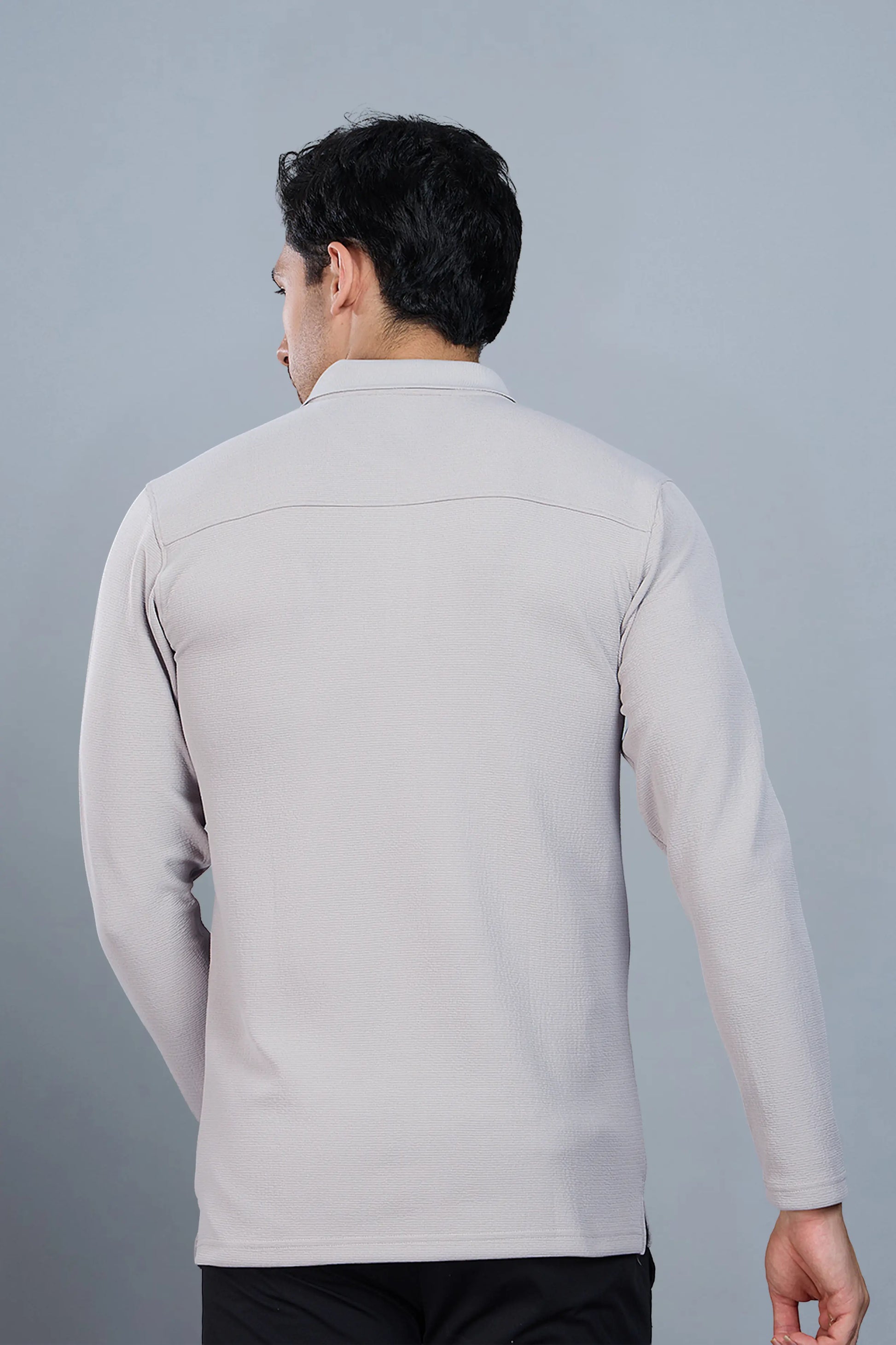 TANGY FULL SLEEVE TSHIRT - LIGHT GREY