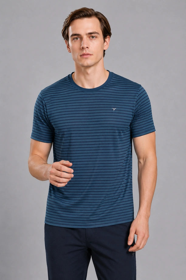 JOLLY ROUND NECK T SHIRT | BLUE