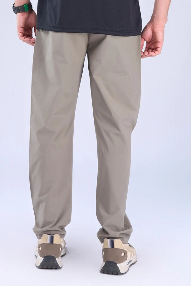 Men Solid Regular Fit Track Pants with Action