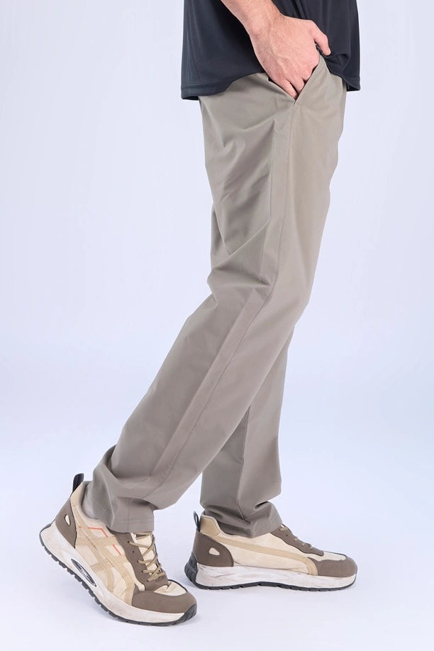 Men Solid Regular Fit Track Pants with Action
