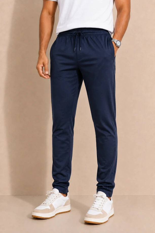 Men Cotton Regular Fit Trackpants with ALL TIME COTTON