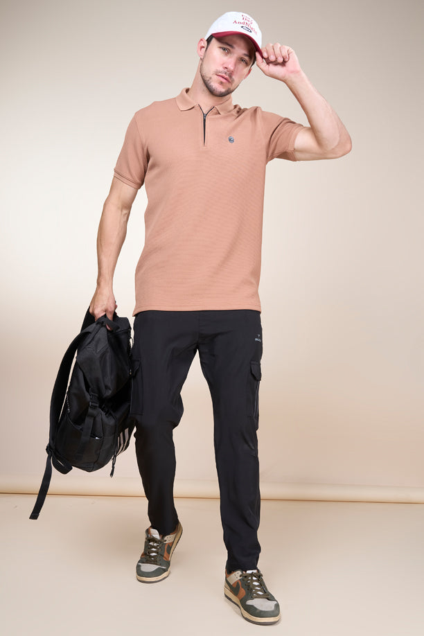 TANGY HALF TSHIRT | BROWN