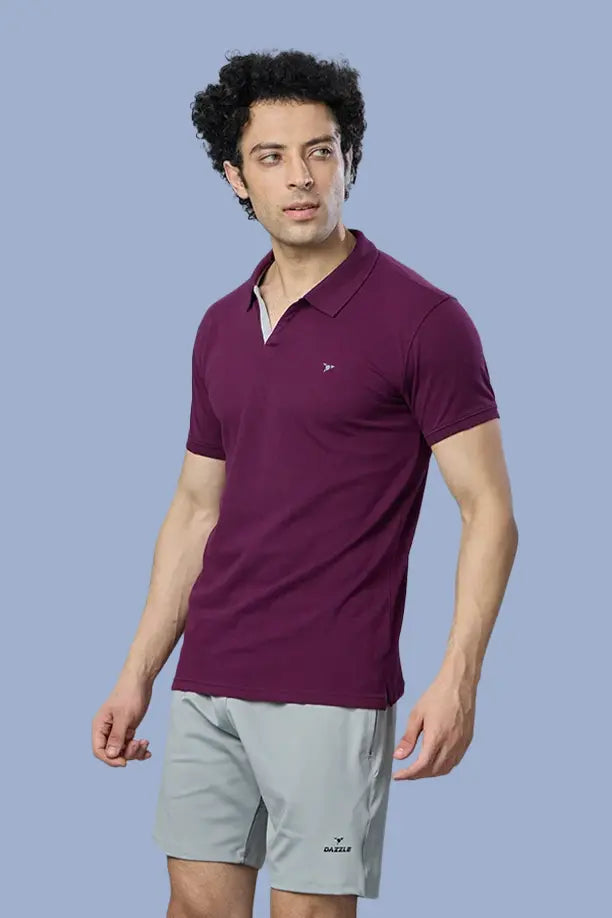 MATTY SLIM FIT T- SHIRT - ITALIAN PLUM