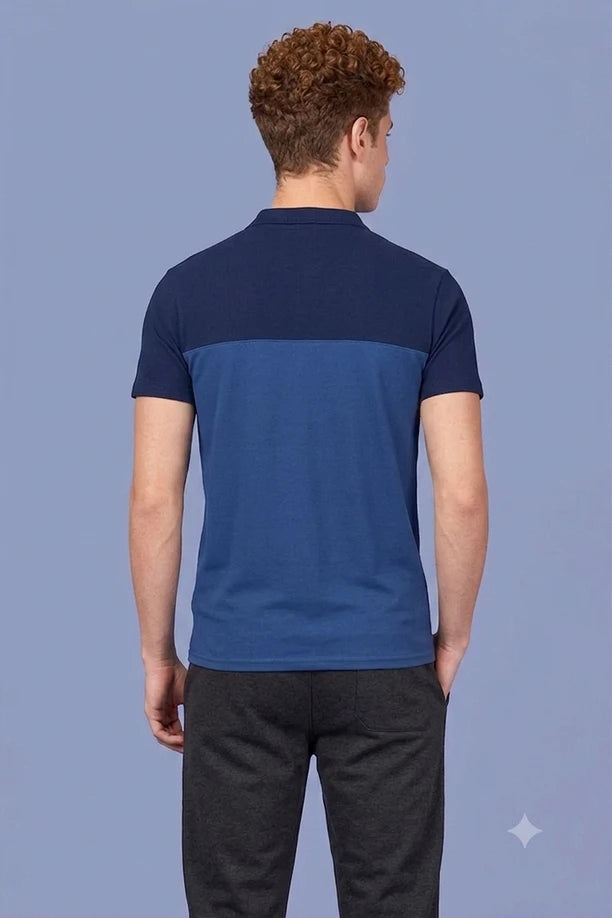 SPRING T SHIRT - NAVY BLUE-BLUE
