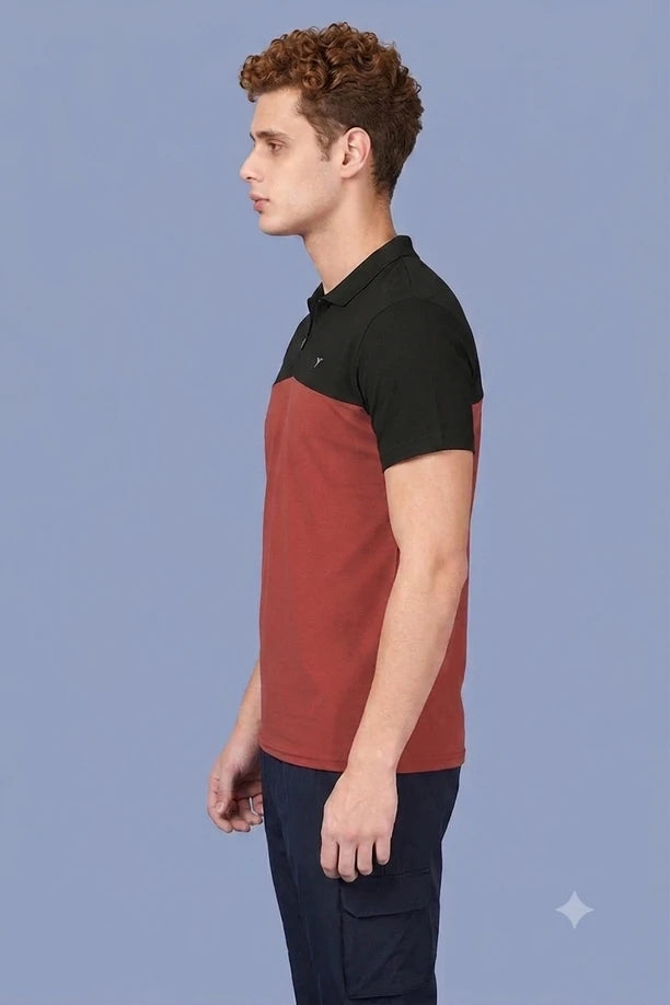 SPRING T SHIRT - BLACK BRICKRED