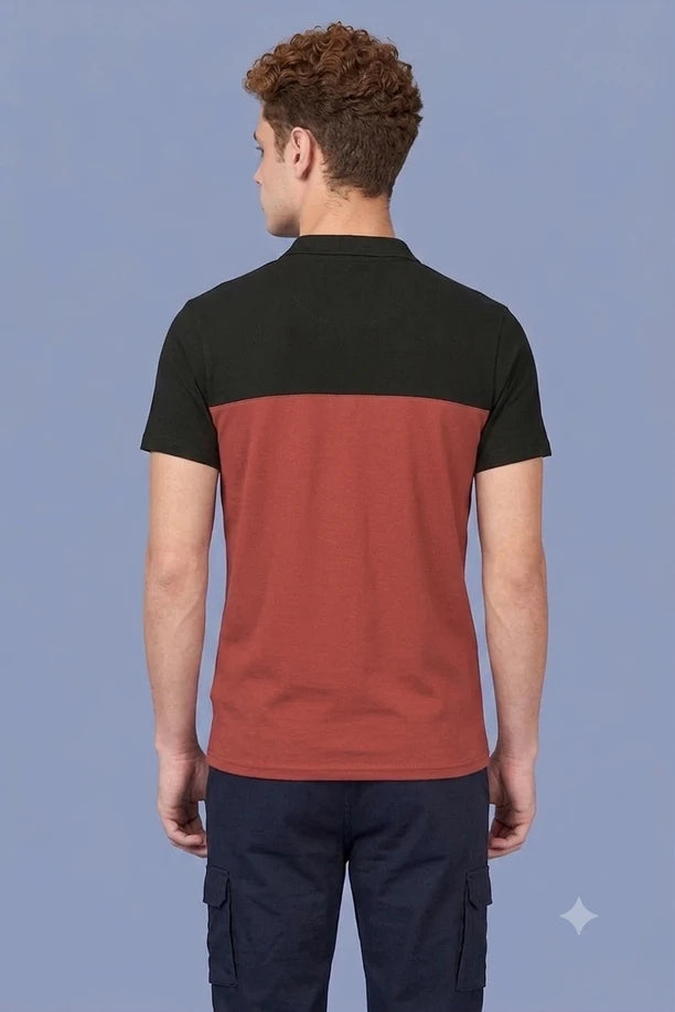 SPRING T SHIRT - BLACK BRICKRED