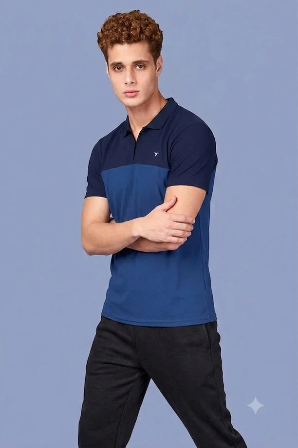 SPRING T SHIRT - NAVY BLUE-BLUE