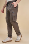 Men Cotex Regular Fit 2-Way Stretch Cargo Pants with Safari