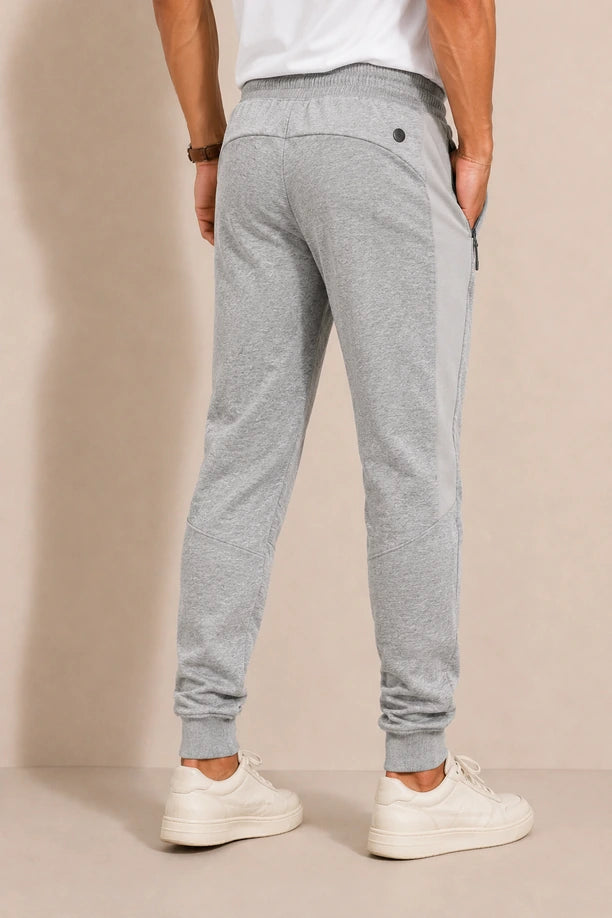 Men Cotton Zip Pocket Joggers with DRI FIT